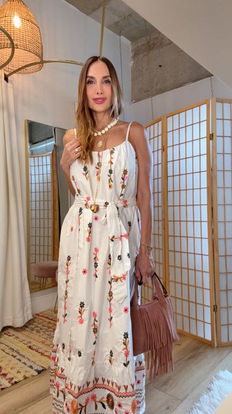 Siena Meadow Embroidered Maxi Dress