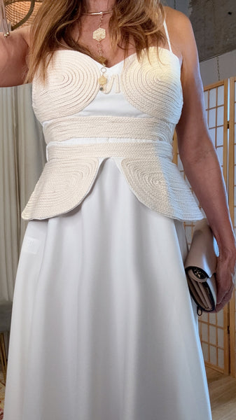 Élise Peplum Maxi Dress