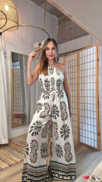 Talitha ethnic print top and pants set