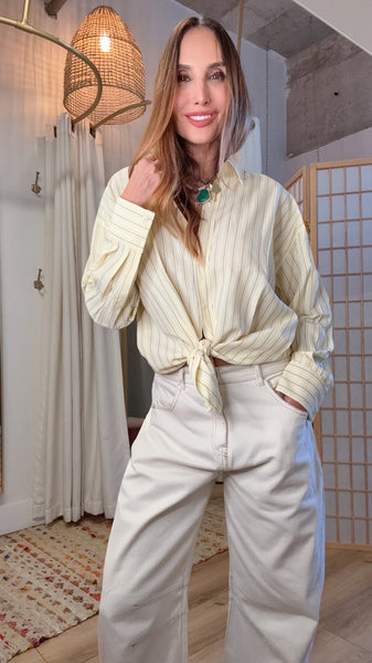 Sunwashed Pinstripe Oversized Shirt