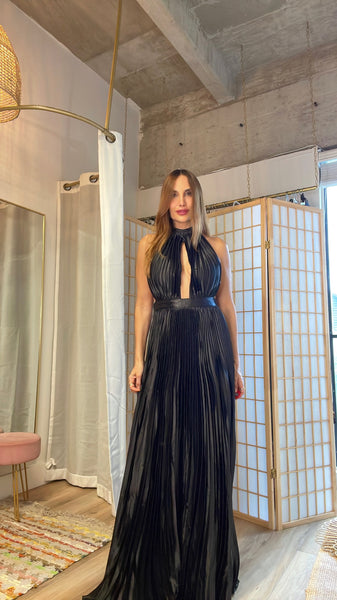 Carol plisse halter dress