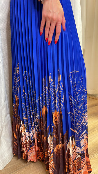 Drea Long sleeve pleated dress