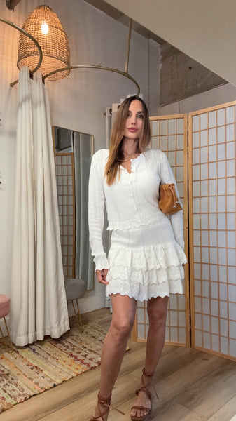 Ivory Petal Knit Set