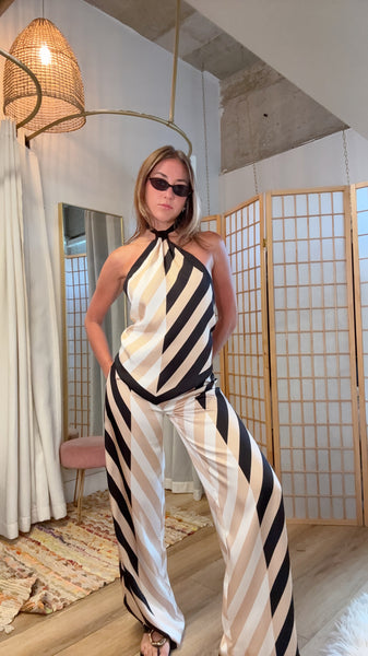 Sienna Stripe Halter Set