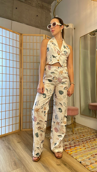 Aruba outfit set in Marine print