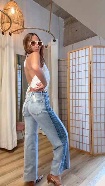 Malibu Contrast Side Panel Jeans