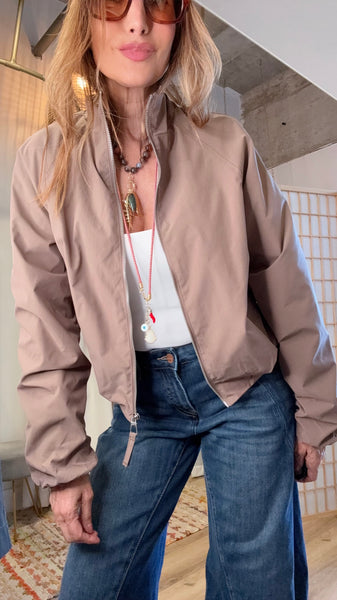Mika Taupe Zip Jacket