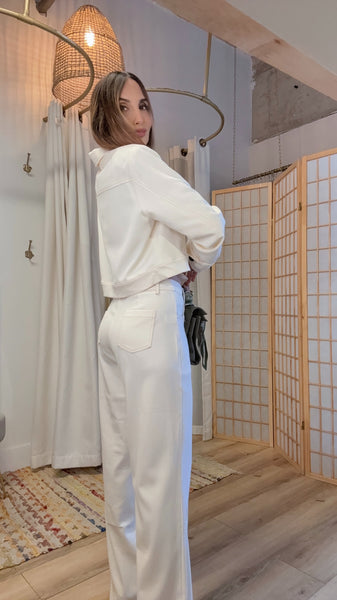 Aveline Cotton Set – Cropped Cargo Jacket & Pants