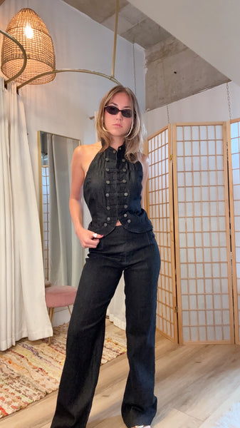 Kaia Noir Denim Set