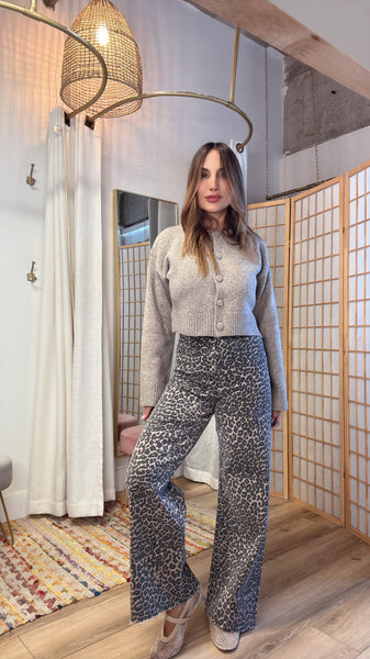 Norvia Sand Knitted Cardigan