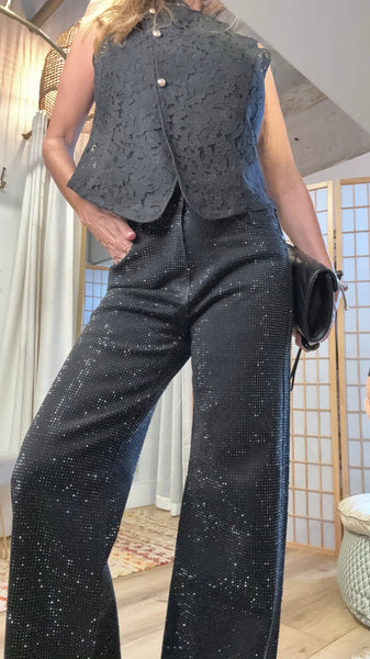 Livia Lace Button Vest