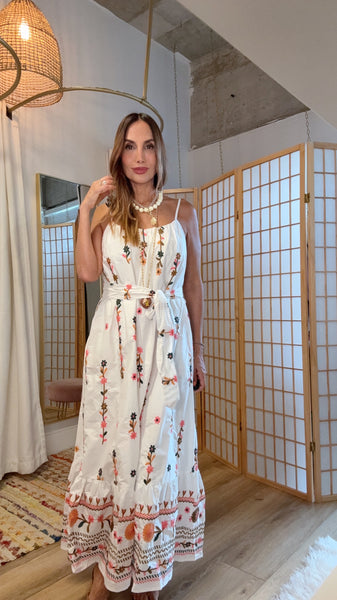 Siena Meadow Embroidered Maxi Dress