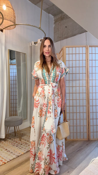 Calanthe Tropical Maxi Dress