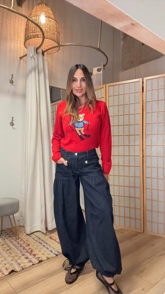 Geneva Pleated Harem Jeans