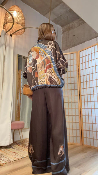 Odette Equestrian Print Pant Set