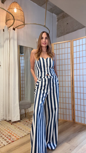 Coastal Chic Striped Pant Set