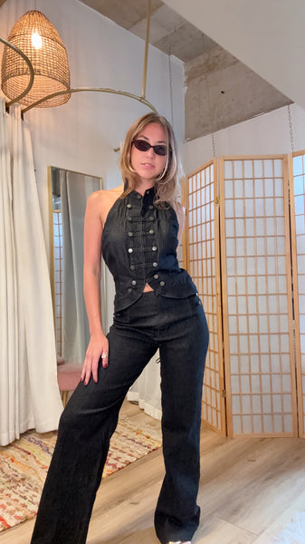 Kaia Noir Denim Set