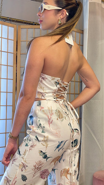 Aruba outfit set in Marine print