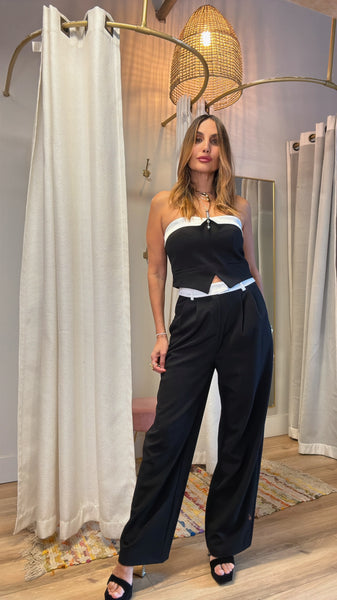 Melina strapless top and pants set