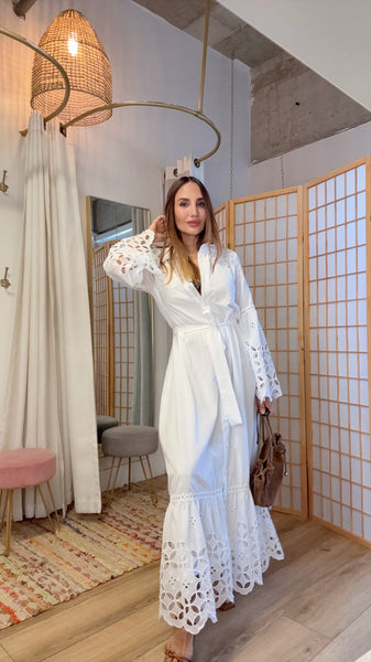 Paloma Eyelet Shirt Dress