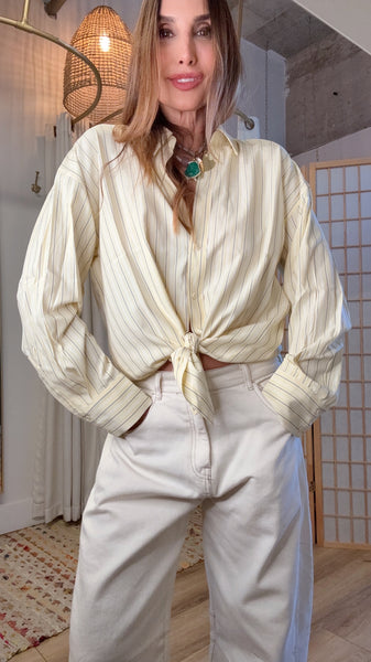 Sunwashed Pinstripe Oversized Shirt