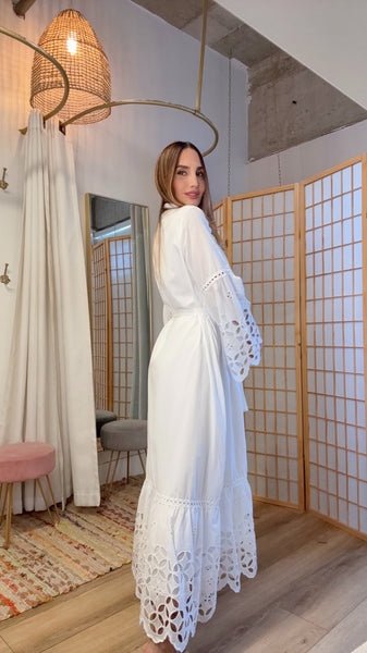 Paloma Eyelet Shirt Dress