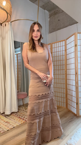 Paloma Crochet Knit Maxi Dress