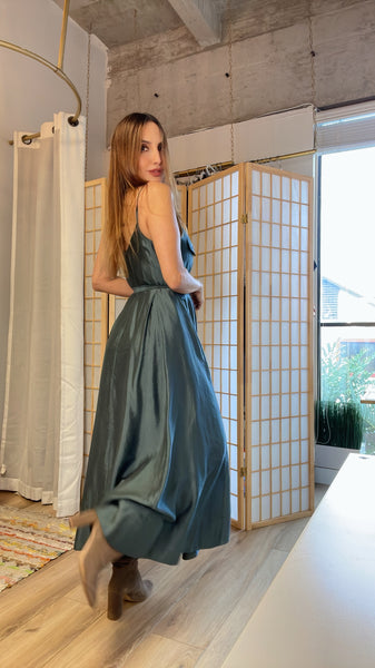 Lini emerald long dress