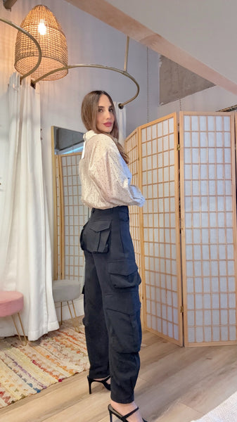 Marlowe Cargo Pants –  harem silhouette