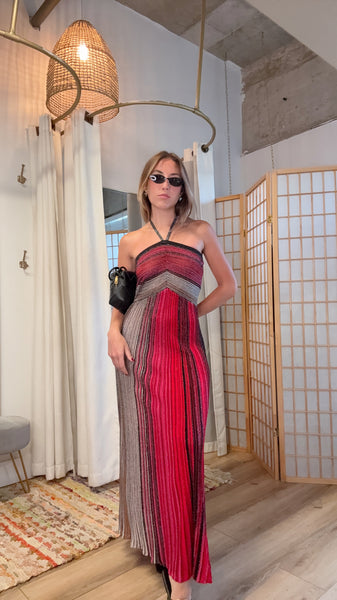 Calista Knit Halter Maxi Dress