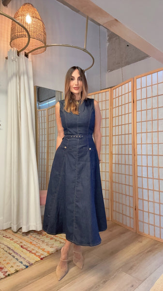 Rivona Dark Wash Denim Dress