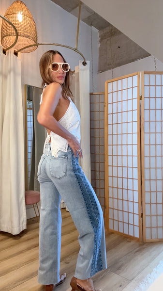 Malibu Contrast Side Panel Jeans