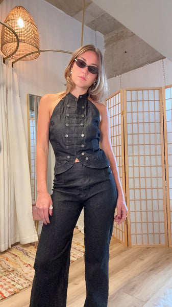 Kaia Noir Denim Set