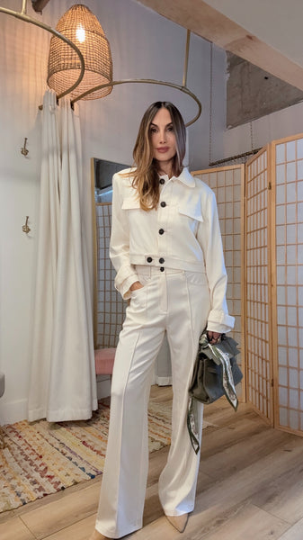 Aveline Cotton Set – Cropped Cargo Jacket & Pants