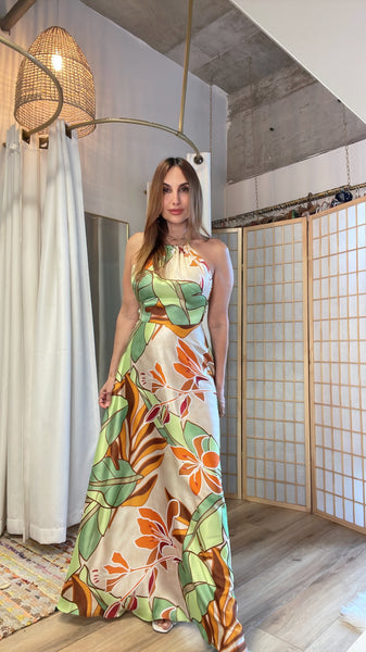 Brigitte dress in green background