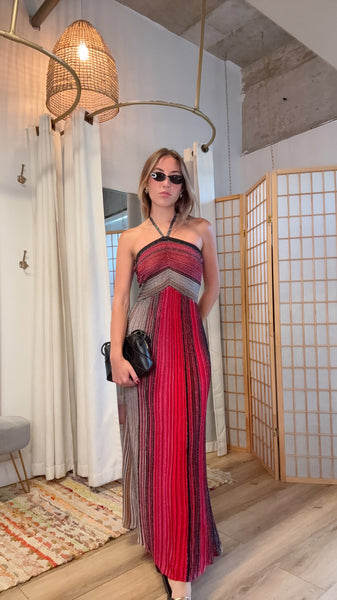Calista Knit Halter Maxi Dress