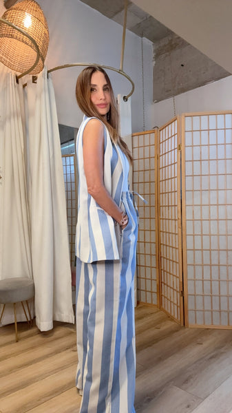 Leni Stripe Set – Sky Blue