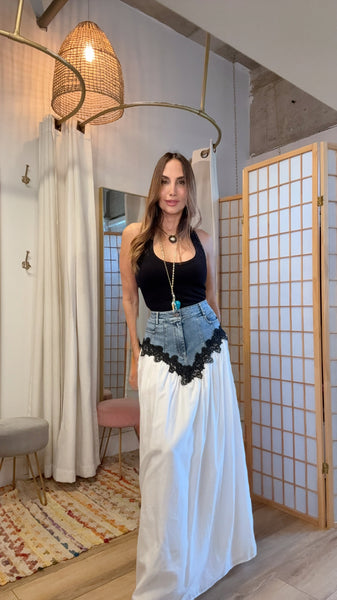 Monet Denim Maxi Skirt