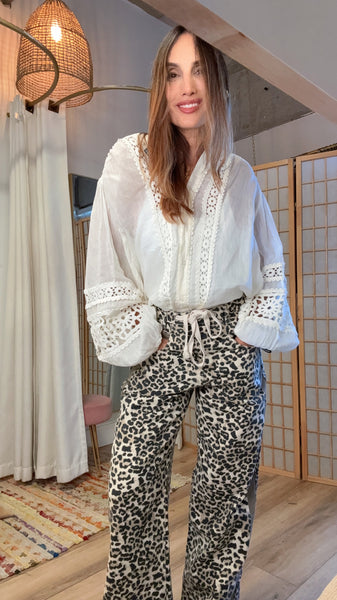 Sorela Vanilla Cotton Gauze Top