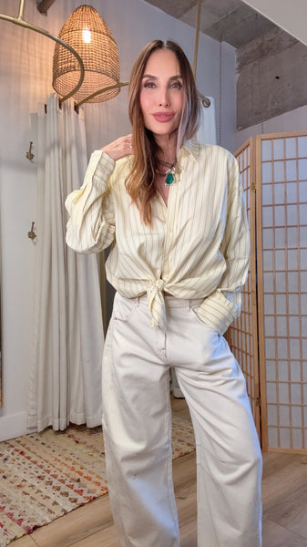 Sunwashed Pinstripe Oversized Shirt