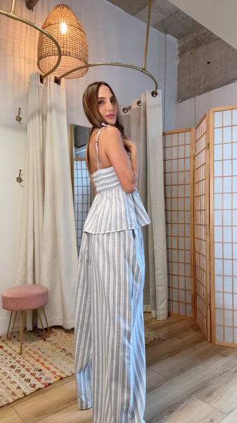 Capri Escape Striped Palazzo Set