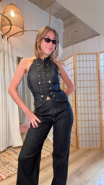Kaia Noir Denim Set