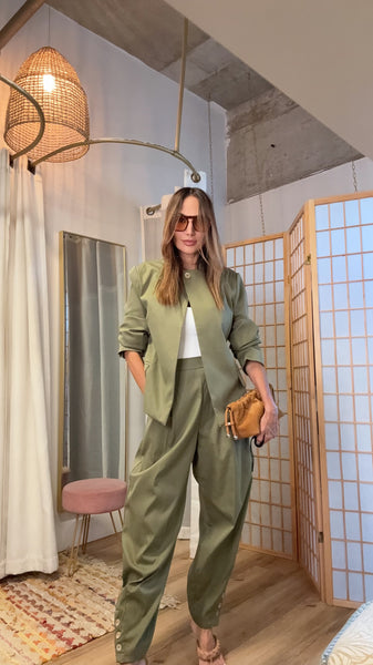 Elodie Olive Tailored Set