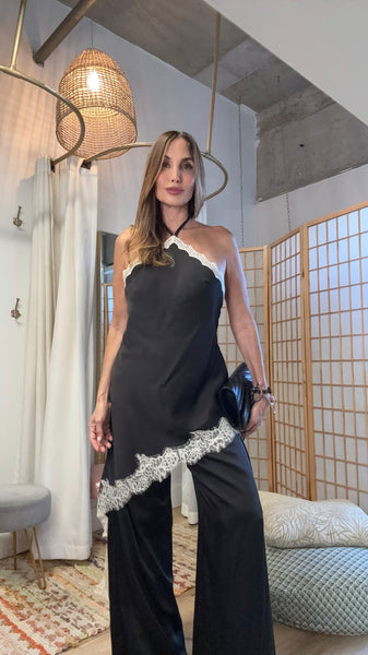 Vittoria Lace-Trim Jumpsuit