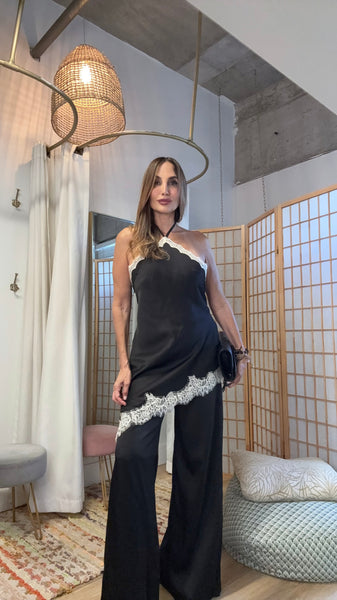 Vittoria Lace-Trim Jumpsuit
