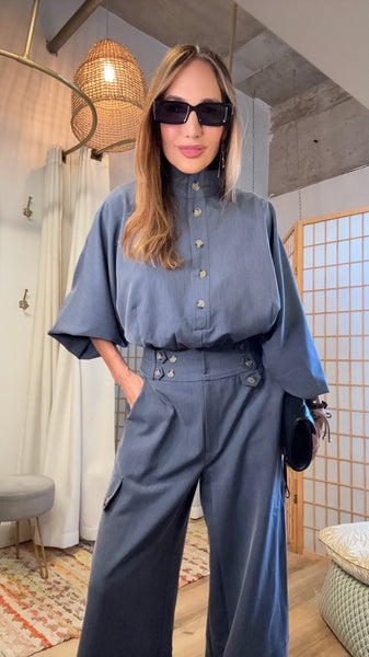 Thea Utility Wide-Leg Set