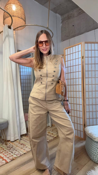 Thea Utility Wide-Leg Set