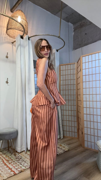 Ginevra Striped Peplum
