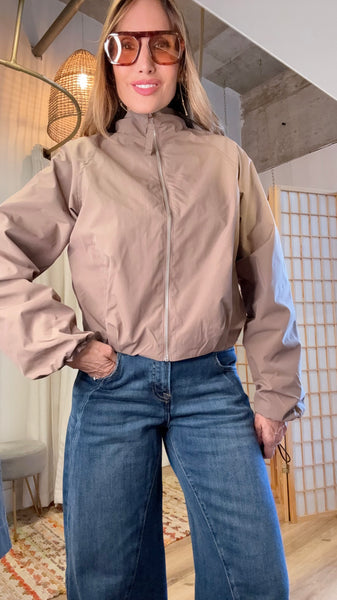 Mika Taupe Zip Jacket