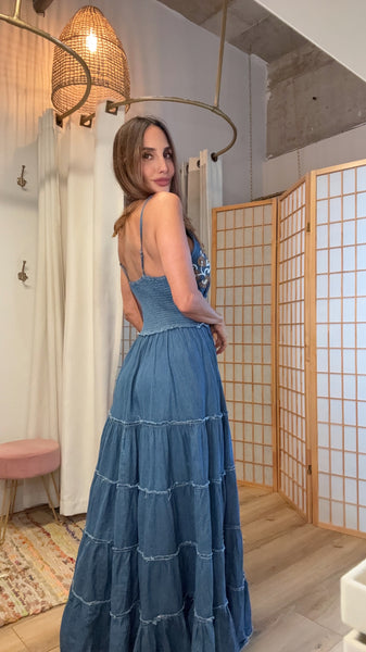 Santa Cruz Denim Maxi Dress